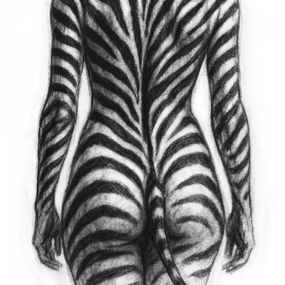 Figura com riscas de zebra de Natalie Bruns