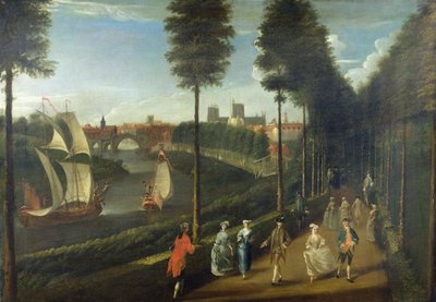 The New Terrace Walk, York (óleo sobre tela) de Nathan Drake