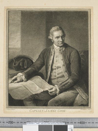 I. Capitão James Cook, gravada por J. K. Sherwin (1751-90), c.1773-84 (gravura) de Nathaniel (after) Dance Holland