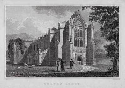 Abadia de Bolton (gravura) de Nathaniel (after) Whittock
