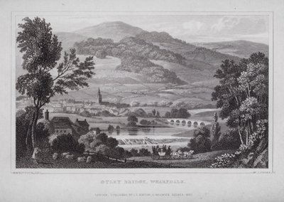 Ponte Otley, Wharfdale (gravura) de Nathaniel (after) Whittock