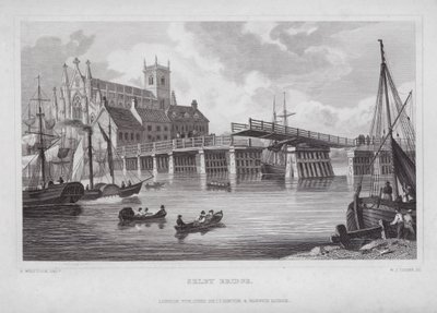 Selby Bridge (gravura) de Nathaniel (after) Whittock