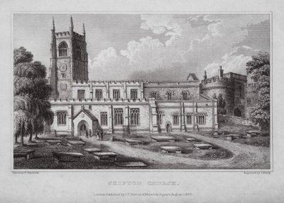 Skipton Church (gravura) de Nathaniel (after) Whittock