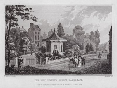 A Nova Mola de Enxofre, Harrogate (gravura) de Nathaniel (after) Whittock