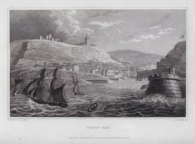 Whitby Bay (gravura) de Nathaniel (after) Whittock