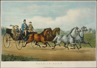 Four-in-Hand, 1861., 1861. Criadores: Nathaniel Currier, James Merritt Ives, Currier e Ives. de Currier and Ives