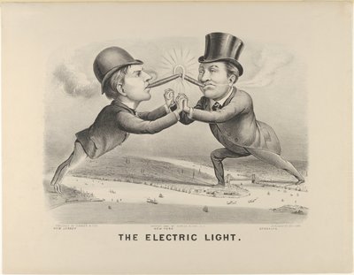 The Electric Light, 1880., 1880. Criadores: Nathaniel Currier, James Merritt Ives, Currier e Ives. de Currier and Ives