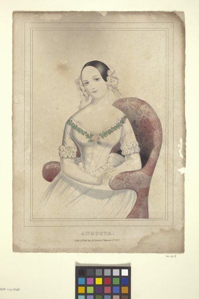 Augusta (litografia colorida à mão) de Nathaniel Currier