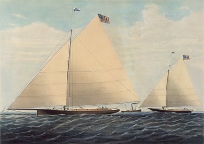 Cutter Yacht Scud da Filadélfia - Modelado por Robert L. Stevens, Esq., 1855. de Nathaniel Currier