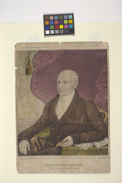 John Quincy Adams (litografia colorida à mão) de Nathaniel Currier