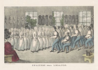 Shakers perto do Líbano de Nathaniel Currier