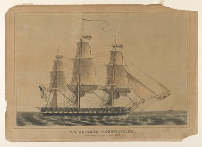Constituição da Fragata dos EUA, 1838-46., 1838-46. de Nathaniel Currier
