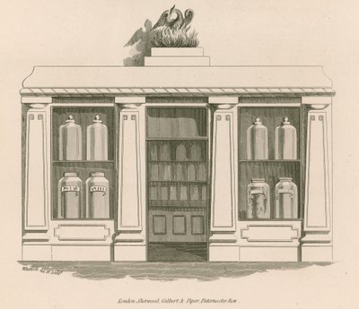 Loja de produtos químicos, Great Russell Street, Bloomsbury de Nathaniel Whittock