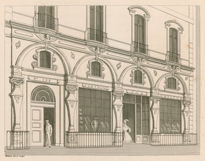 Frente de loja para a Fortnum and Mason, n ° 182 Piccadilly, Londres de Nathaniel Whittock