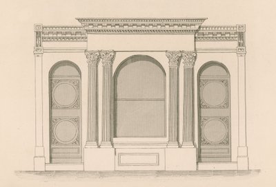 Loja de frente para a loja de vinhos e bebidas espirituosas do Sr. Maber, Tyndale Place, Islington de Nathaniel Whittock