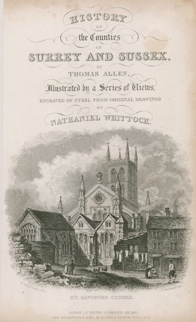 Igreja de São Salvador, Southwark, Surrey de Nathaniel Whittock