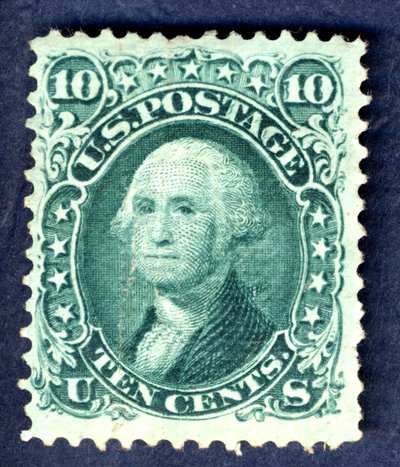 10c Washington E Grill único, 1867. de National Bank Note Company