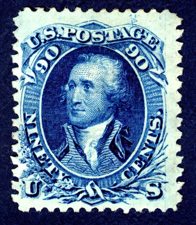 90c Washington F Grill único, 1867-1868. de National Bank Note Company