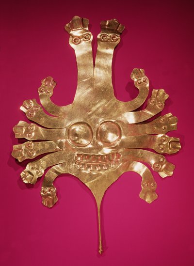 Chefe da Medusa, do Peru (ouro) de Nazca Culture