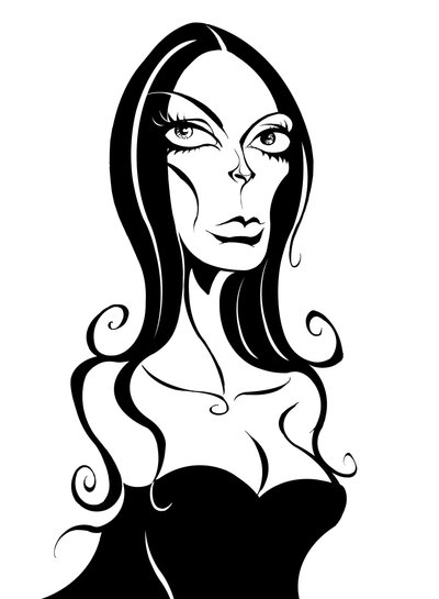 Barbara Steele, 2025 (tinta / digital) de Neale Osborne
