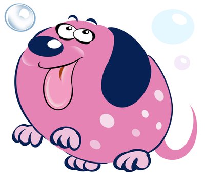 Cachorro borbulhante - caricatura de Neale Osborne