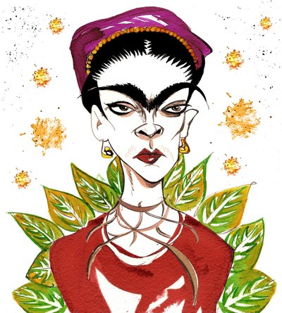 Frida Kahlo (tinta) de Neale Osborne