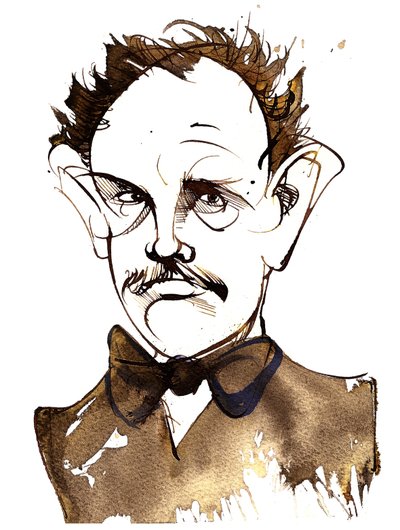 Richard Strauss, compositor e maestro alemão (1864-1949); caricatura de Neale Osborne