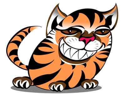 Gato tigre - desenho animado de Neale Osborne