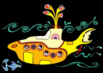 Yellow Submarine, 2004 (tinta, revisão digital 2023) de Neale Osborne