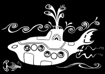 Yellow Submarine, 2004 (tinta, revisão digital 2023) de Neale Osborne