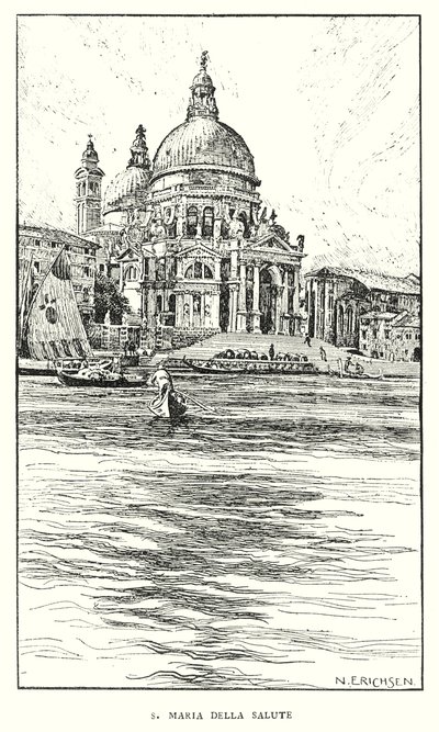 S Maria Della Salute (litografia) de Nelly Erichsen