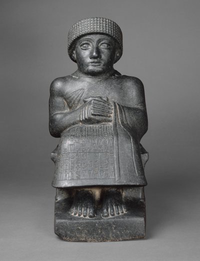 Estátua de Gudea, c.2090 AC (diorito) de Neo Sumerian