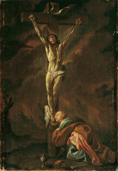 Cristo na Cruz com Maria Madalena de Leopold Blonder