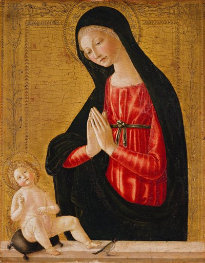 A Madonna adorando o Menino de Neroccio di Landi