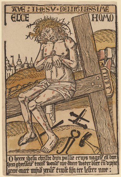 Cristo como o Homem de Dores de Netherlandish 15th Century