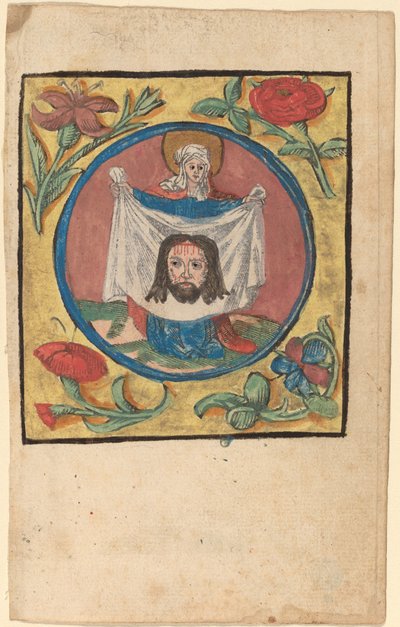 Santa Verônica com o lenço de Netherlandish 15th Century