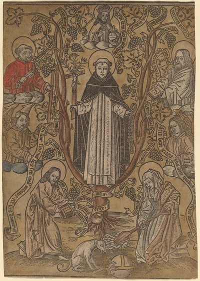 A árvore genealógica dos dominicanos de Netherlandish 15th Century