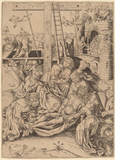 A Lamentação de Netherlandish 15th Century