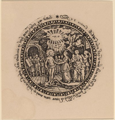 Cristo Triunfante com Profetas e Santos de Netherlandish 16th Century