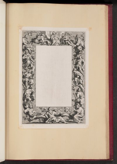 Ilustração de fronteira com a árvore de Jesse de Netherlandish 17th Century