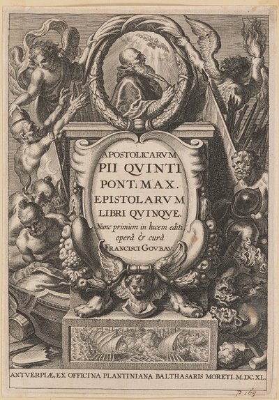 Página de rosto para Apostolicarvm PII Qvinti Pont. Máximo... de Netherlandish 17th Century after Sir Peter Paul Rubens