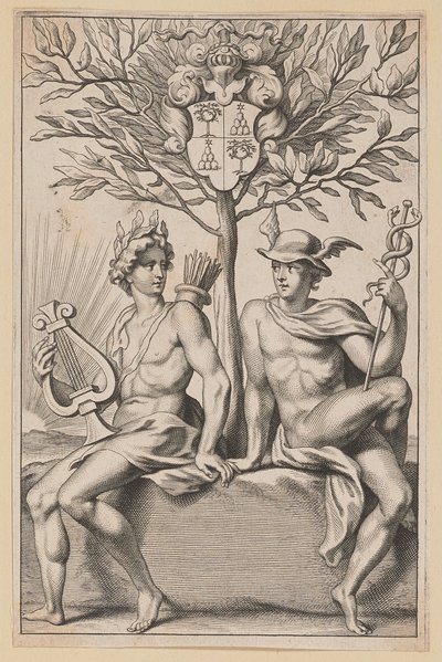 Página de rosto para Philomathus Muse Juveniles de Netherlandish 17th Century after Sir Peter Paul Rubens