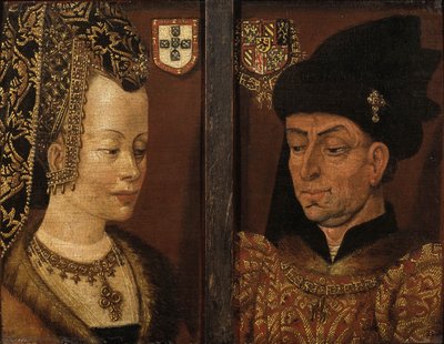 Retratos de Filipe, o Bom, e Isabel de Portugal, século XVI de Netherlandish Master