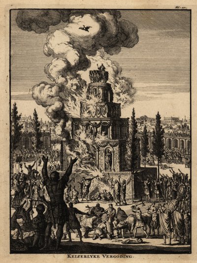 Pira funerária de cinco andares para um Imperador Romano em Roma. de Netherlandish School