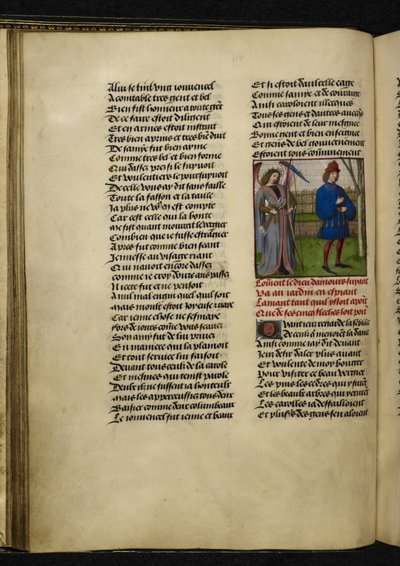 Harley MS 4425 f.18v Amors (o Deus do Amor) e L