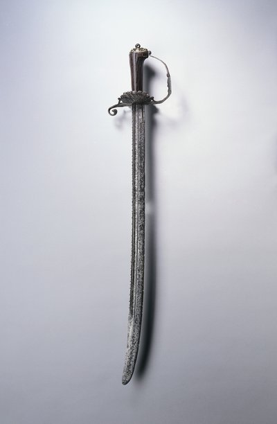 Espada de caça, c.1700 (aço, madeira e latão) de Netherlandish School