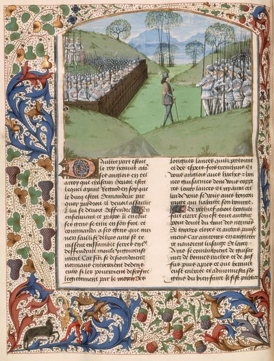 MS Royal 15 E.IV fol.231v A paliçada saxã na Batalha de Hastings (1066) de 