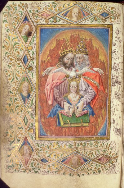 Ms 137 f.138v A Trindade com a Virgem, das Horas da Sabedoria Eterna, c.1470-80 de Netherlandish School