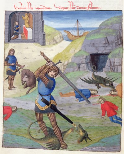 Ms 324 f.35 v. Cadmus, de Metamorfoses 10 de Ovídio, 1497 de Netherlandish School