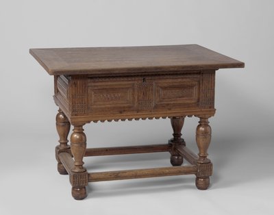 Tabela de pagamento, c.1600-50 (carvalho) de Netherlandish School